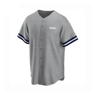 2024 haute qualité broderie personnalisée Logo Baseball Jersey vêtements de sport pour hommes en gros grande taille Option disponible - Product Image 2