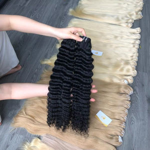 Extensions de cheveux 100% vierges vietnamiennes ondulées de type Remy, tissage cutané, provenant d'un seul donneur, prix de fabrication inclus - Product Image 1