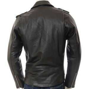 Chaqueta de Cuero Genuino para Hombre, Estilo Retro Brando, de Piel de Oveja y Vacuno, Transpirable, Impermeable y Ecológica, en Oferta - Product Image 5