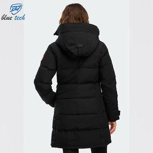 Custom <b>Women</b> Winter Knitted Puffer <b>Jacket</b> Solid <b>Hooded</b> Stylish <b>Lightweight</b> Windproof & Quick Dry <b>with</b> Custom Logo & Design Print - Product Image 3