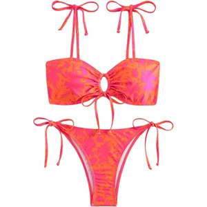 Tankinis de luxe à imprimé floral en deux pièces Maillots de bain personnalisés OEM de haute qualité pour les femmes Bikinis string respirant - Product Image 1