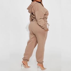 Women Fashion Print Thick Cotton Fleece <b>Zip</b> <b>up</b> Tracksuit Custom Color Purple Heavyweight Oversized <b>Zip</b> <b>up</b> <b>Hoodie</b> and Sweatpants - Product Image 6