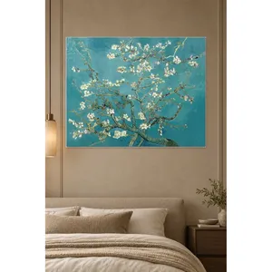 Impression sur toile Fida Van Gogh Fleurs d'amande contre un ciel turquoise - Product Image 5