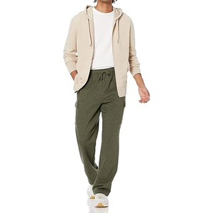 Diseño personalizado de los hombres 100% de algodón pesado de peso completo con cremallera Sudadera con capucha de lana gruesa de manga larga de invierno sólido estampado liso teñido con capucha - Product Image 4