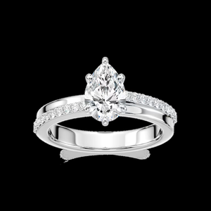 Bague de fiançailles en diamant de laboratoire taille marquise de 1,20 ct, certifiée IGI, or massif 14 carats - Product Image 1