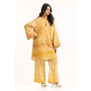 Conjunto Coordinado Bohemio Estampado Khaddar para Mujer, Talla XXS, Dos Piezas, IUSTTS-1382, para Primavera/Verano - Product Image 6