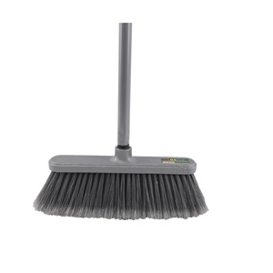 Long Handle Aluminium <b>Floor</b> Broom with PET Bristles Durable Indoor and Outdoor Cleaning <b>Brush</b> Plastic Broomhead - Product Image 1