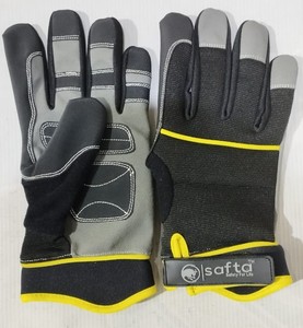 ถุงมือทำงานหนังป้องกันการกระแทกถุงมือช่างสำหรับป้องกันมือ - Product Image 3