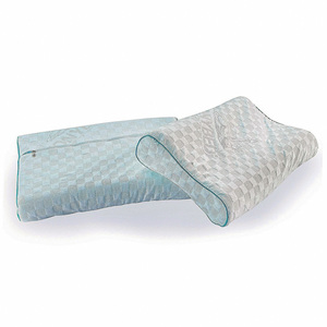 Almohada Ergonómica de Soporte Cervical para Cuello, Cómodo Cojín de Cama Moderno con Núcleo de Espuma Viscoelástica de Látex, Tela Transpirable, Diseño Geométrico - Product Image 3
