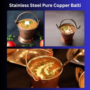 Fabricantes al por mayor Cubo martillado Balti Acero inoxidable y cobre para Serveware Vajilla Hogar Hotel Restaurantes - Product Image 6