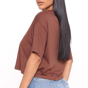 Camiseta Corta Lisa para Mujer, Top Corto en Oferta, Nueva Llegada, Venta al por Mayor, Top Holgado de Primavera, Camisetas Lisas para Mujer - Product Image 6