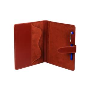 Funda de cuero genuino para diario, tamaño A5, logotipo personalizado - Product Image 1