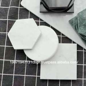 Handmade Wholesale Solid Green Real <b>Marble</b> <b>Coasters</b> natural <b>marble</b> <b>coaster</b> for decoration golden - Product Image 6