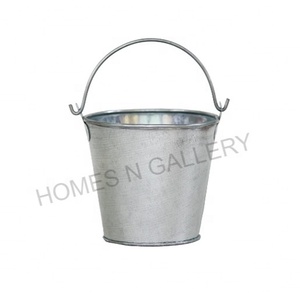 Latest 2023 Metal Iron Amazing Design <b>Small</b> Home Decorative Tin Flower Buckets <b>Pots</b> In Antique Finished With Wooden Handle - Product Image 5