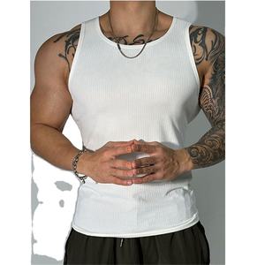 Lot de 3 Débardeurs Gym Grande Taille Respirants pour Homme Style Stringer 100% Coton Premium Côtelé Logo Personnalisé - Product Image 4