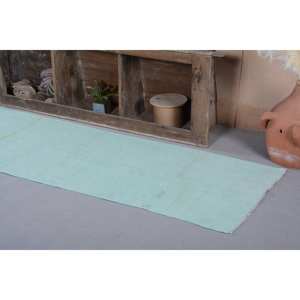 Grand tapis en laine turque vintage vert rustique de 2,8x10 pieds, tapis rectangulaire en peluche classique, patchwork classique pour la décoration de la chambre du couloir - Product Image 3