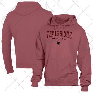 Sweat à capuche pour homme en molleton de coton imprimé avec poche kangourou, style décontracté d'hiver, vente en gros Texas State Bobcats College - Product Image 5