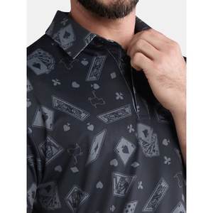 Polo personnalisé décontracté coupe ajustée basique conçu en coton américain décontracté simple semi-fermeture éclair marque à la mode haut à manches courtes - Product Image 3