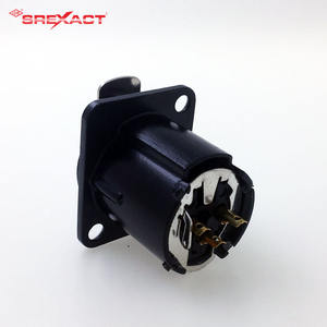 Connecteur XLR tout métal à 3 broches pour montage sur panneau Haute stabilité mécanique Résistance de contact de 5m Contacts plaqués or Vis nominale 5A - Product Image 3