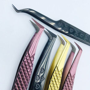 Venta al por mayor de pinzas profesionales de acero inoxidable para pestañas pinzas de aislamiento puntiagudas para extensiones de pestañas para implantes dentales - Product Image 1