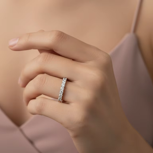 14K Gold & Diamond Boundless Brilliance <b>Band</b> <b>Ring</b> For Women's | 0.10 CTTW Brilliant Cut Diamond - Product Image 5