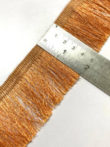 Polyester Metallic Orange Color 2" <b>Fringes</b> Bullion Lace Trim for Garment Curtain Bridal Fan and Decorations in Wholesale - Product Image 2