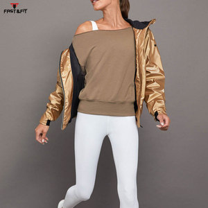 2025 personnalisé imprimé surdimensionné pull sweat pour les femmes Anti-rides respirant avant hors épaule longue longueur pour l'automne - Product Image 5