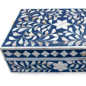 Joyeros de lujo personalizados hechos a mano con incrustaciones de nácar e incrustaciones de hueso a la venta a granel de La India - Product Image 1