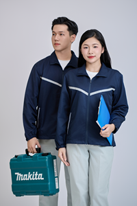 FMF Unifarbene Unisex-Jacke aus 100% Polyester, Wasserdicht, Winddicht, Wärmeisolierend, NAVY Hardshell für Alle Jahreszeiten - Product Image 4
