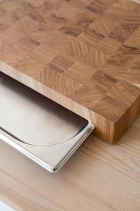 Planche à découper rectangulaire en bois d'acacia de qualité supérieure, fabriquée à la main, durable, épaisseur 1,2 cm, passe au lave-vaisselle, pour la maison et les restaurants - Product Image 4