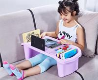 Table d'activités multifonctionnelle durable pour enfants avec compartiments de rangement latéraux, design moderne en plastique pour chambre à coucher et espaces repas extérieurs