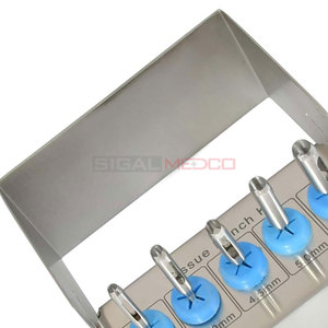 Kit de poinçons pour tissus dentaires, lot de 5 pièces avec support de fraise gratuit, implants chirurgicaux en acier inoxydable de qualité supérieure, instruments médicaux dentaires - Product Image 5