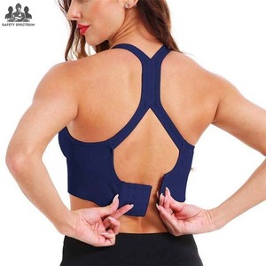 เสื้อชั้นในกีฬาแบบระบายอากาศได้ดี เป็นมิตรกับสิ่งแวดล้อม รองรับแรงกระแทกสูง สำหรับผู้หญิง ออกกำลังกาย ฟิตเนส โยคะ ผลิตจากผ้าสแปนเด็กซ์/ไนลอน ขายส่ง - Product Image 4