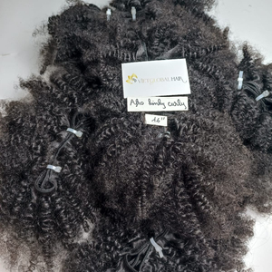 Venta al por mayor Afro rizado italiano rizo doble Wefted extensión del pelo cutícula alineada vietnamita cabello humano crudo - Product Image 2