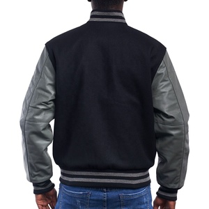 Vente en gros de veste Letterman Varsity personnalisée pour hommes grande taille peau de vache manches d'hiver capuche en fourrure chenille imperméable et respirante pour - Product Image 5