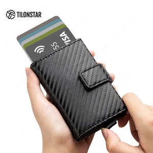TILONSTAR TVC204 Sublimation ID <b>Card</b> Holder Slim Minimalist Pop up Wallet Leather Aluminum <b>Card</b> Holder for Men - Product Image 5