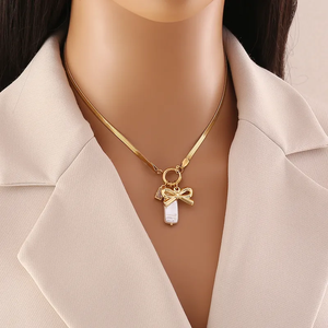 Mesdames Fashion New Star Heart Flower Pendant Bracelet Simple Wind Pearl Chaîne en acier inoxydable directement des fournisseurs indiens - Product Image 2