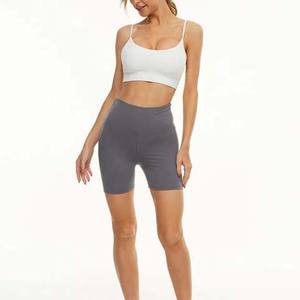Shorts de sport pour femmes, vêtements de cyclisme, à vendre, shorts pour femmes à taille haute personnalisés, respirants, doux, en polyester uni, 2025 - Product Image 6