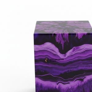 Mesa Auxiliar de Resina Colorida, Taburete, Otomana, Mesa Lateral con Diseño Personalizado, Mesa de Centro, Cubo Abstracto Moderno para Dormitorio - Product Image 4