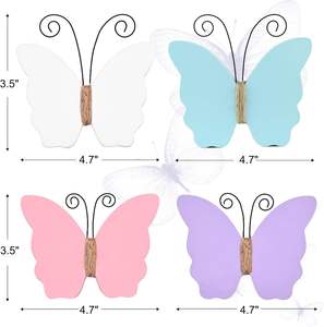 Wooden Serving Tray <b>Butterfly</b> Traditional Design Wedding <b>Parties</b> Lightweight Home <b>Decor</b> wholesale supply - Product Image 5