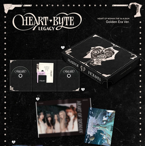 HEART OF WOMAN Heart Byte: LEGACY 1st Album [Versión Golden Era] Photobook CD 2Photocard, Postal, Póster Plegable (Told U So) K-Pop - Product Image 2