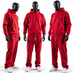 Ensemble de survêtement d'hiver avec logo personnalisé imprimé, survêtement à capuche en 2 pièces, 100% coton, tenue d'entraînement, pantalon de survêtement pour la salle de sport et le fitness - Product Image 3