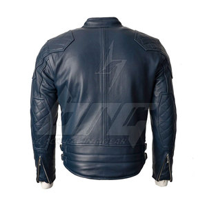 Veste en cuir de moto Vêtements de course de qualité Veste d'hiver en cuir de moto au design personnalisé - Product Image 3