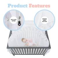 Portable sécurité bébé filet berceau auvent couverture tricoté tissu tente berceau filet pour bébé groupe d'âge empêche l'escalade