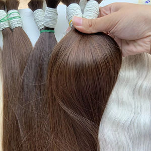 ผมต่อแบบชาวเวียดนามบริสุทธิ์100% สีน้ำตาลผมนุ่มและนุ่มสลวยคุณภาพสูง - Product Image 1