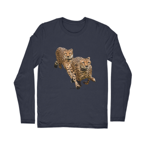 T-shirt classique à manches longues Cheetah Brothers, 220 grammes, T-shirt de fitness avec motif imprimé, numéro de modèle imprimé sur les T-shirts - Product Image 4