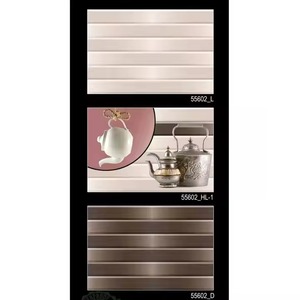 Gran oferta, azulejos de pared esmaltados de cerámica pulida de alto brillo de 300x450mm, diseño 3D ondulado Digital para cocina, baño y exteriores, precio bajo - Product Image 2