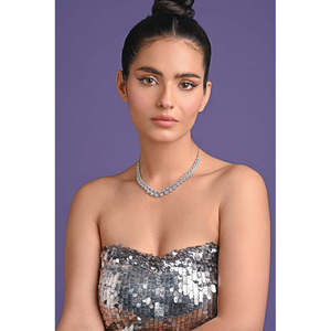 สร้อยคอคริสตัลเงินแท้ 925 พรีเมียม สำหรับผู้หญิงและเด็กผู้หญิง - Product Image 4