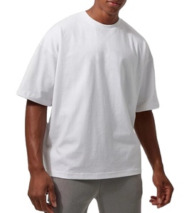 Camiseta cuadrada de calidad superior al por mayor de alta calidad 100% algodón Boxy Fit camiseta de peso pesado de gran tamaño para hombres - Product Image 1