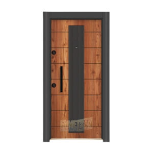 Puerta Exterior Manual de Acero Inoxidable y Madera, Moderna, Contra Incendios, para Uso Comercial, Almacenes, Apartamentos, Hoteles, Villas, con 2 Años de Garantía - Product Image 2